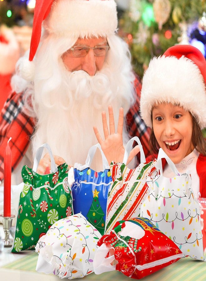 Funnymoom أكياس حلوى عيد الميلاد من Funnymoom، 60 قطعة، بلاستيكية، برباط، هدايا للأطفال، أكياس صغيرة حمراء وخضراء بتصميم رجل الثلج، هدايا لحفلات عيد الميلاد، لوازم حفلات عيد الميلاد - Image 5